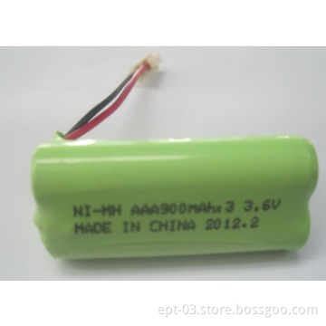3.6V AAA900mah nimh battery